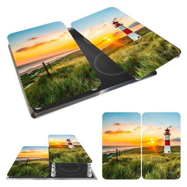 Set di 2 coperchi per stufe in vetro temperato 52x30 cm Lighthouse - Maximex