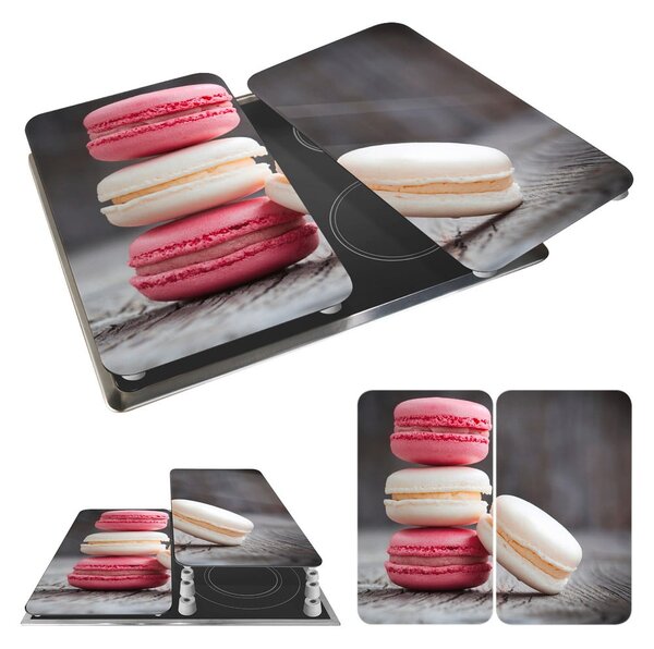 Set di 2 copri stufe in vetro, 52 x 30 cm Macarons - Wenko
