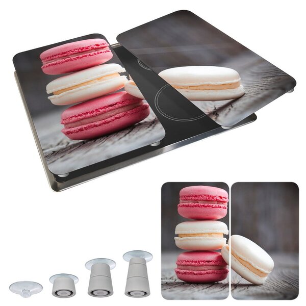 Set di 2 copri stufe in vetro, 52 x 30 cm Macarons - Wenko