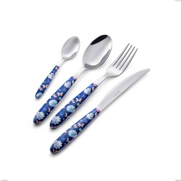 Forchetta dolce vero garden, acciaio 18.0 nickel free, manicatura pbt sublimato acciaio lucido, lunghezza 150 mm