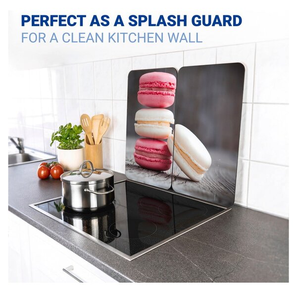 Set di 2 copri stufe in vetro, 52 x 30 cm Macarons - Wenko
