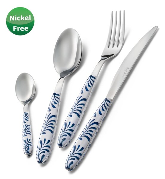 Confezione You&Me 24 pezzi posate Vero Mediterraneo Bianco 19, Acciaio 18/0, spessore 2,50 mm