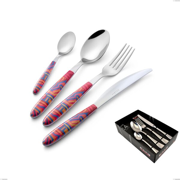 Confezione vetrina 24 pezzi vero linear, acciaio 18.0 nickel free, manicatura pbt sublimato acciaio lucido