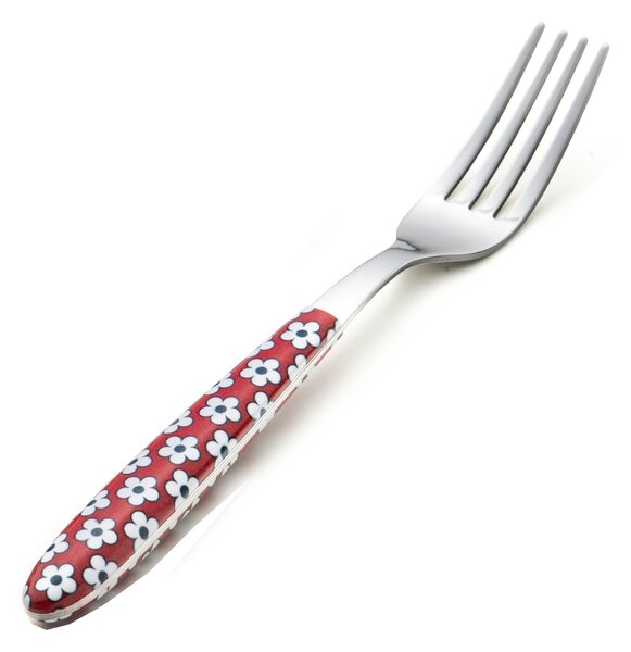 Forchetta da tavola colorato 1 pezzo VERO MARGARITA Rosso 11 18/C