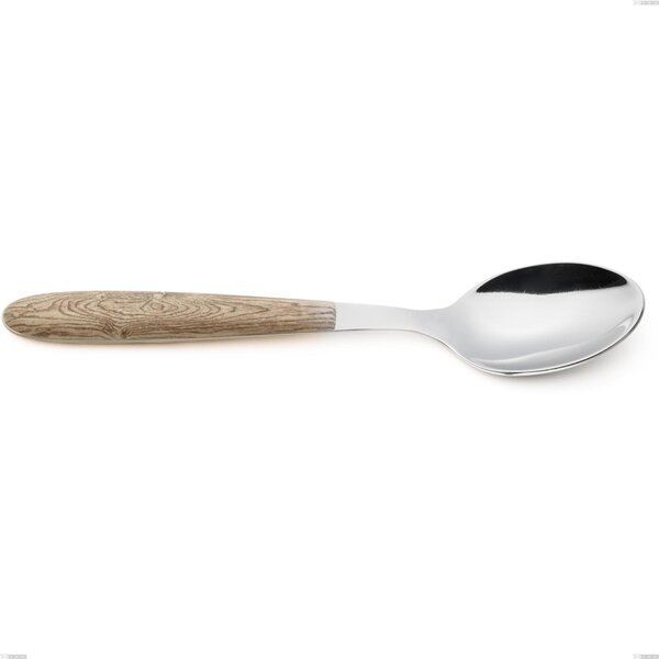 Cucchiaio tavola vero pino, acciaio 18.0 nickel free, manicatura pbt sublimato acciaio lucido, lunghezza 190 mm