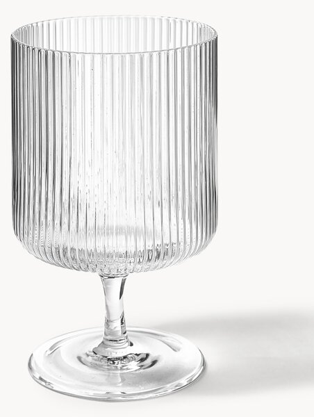 Bicchieri da vino in vetro soffiato con scanalatura in rilievo Ripple 2 pz
