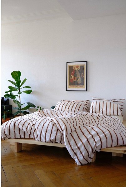 Letto singolo di colore naturale in pino massiccio con rete inclusa 120x200 cm Japan – Karup Design