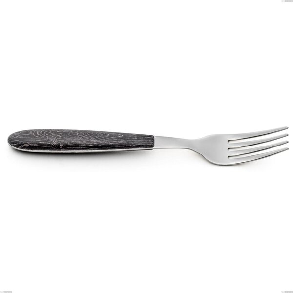 Forchetta tavola vero wenge, acciaio 18.0 nickel free, manicatura pbt sublimato acciaio lucido, lunghezza 190 mm