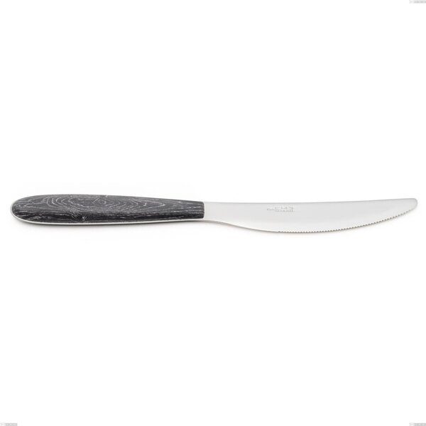 Coltello tavola vero wenge, acciaio 18.0 nickel free, manicatura pbt sublimato acciaio lucido, lunghezza 220 mm