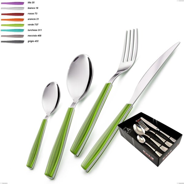 Confezione vetrina 24 pezzi Wave , 18/C (AISI430), spessore 2 mm