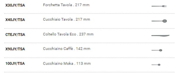 Forchetta da tavola Linea JOY SABBIATO in Acciaio 18/10 (AISI 304) lunghezza 217 mm, spessore 2,0 mm, finitura sabbiata lavabili in lavastoviglie