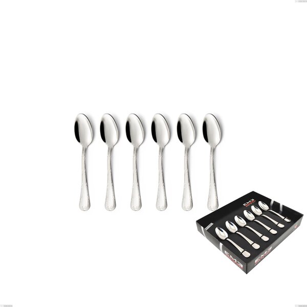 Confezione vetrina 6 pezzi moka Luigi XVI, Acciaio Inox 18.10 (AISI304), spessore 3.00 mm