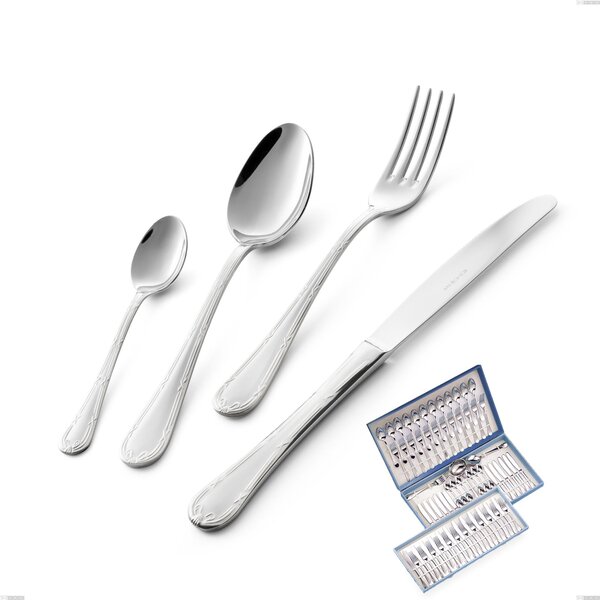 Servizio di posate 75 pezzi in astuccio regalo Luigi XVI, Acciaio Inox 18.10 (AISI304), spessore 3.00 mm