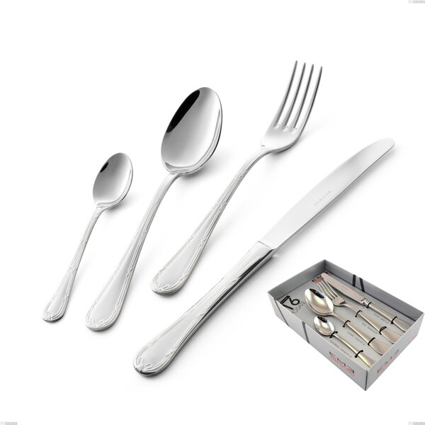 Confezione vetrina 16 pezzi Luigi XVI, Acciaio Inox 18.10 (AISI304), spessore 3.00 mm