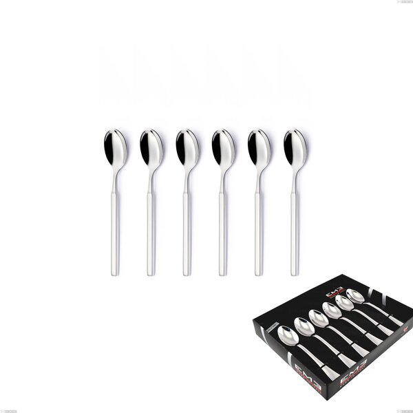Confezione vetrina 6 pezzi caff� Zeus Inox, acciaio forgiato lucido 18/10 (AISI 304)