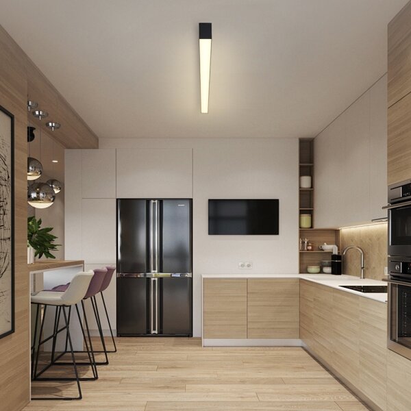 Brilagi - Plafoniera LED dimmerabile SLEEKLINE LED/40W/230V Wi-Fi Tuya, nero + telecomando