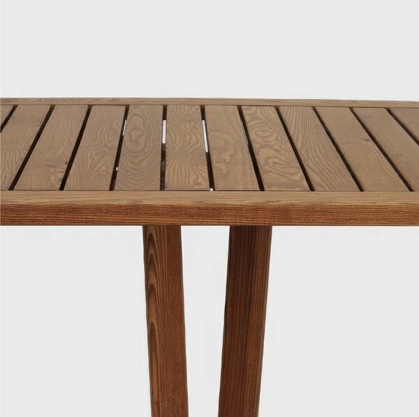 Tavolo quadrato fisso Ercole in legno di frassino Dimensioni 80x80h73 cm - peso 22 kg finitura Teak Prodotto In Italia