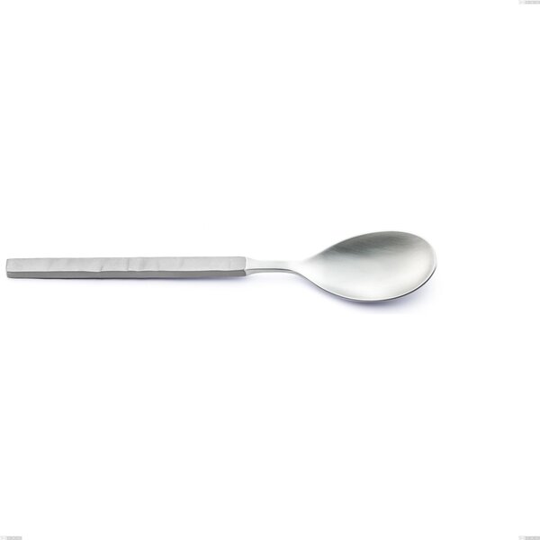 Cucchiaio tavola Zeus ICE , Acciaio 18/10 forgiato martellato sabbiato, spessore 4 mm, lunghezza 212 mm, forgiato