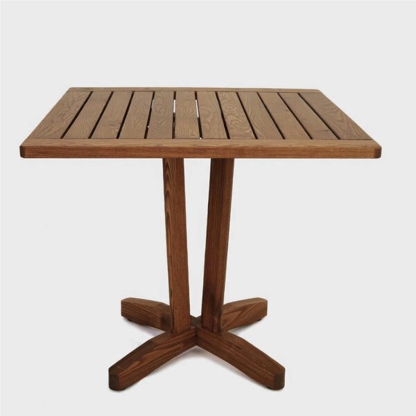 Tavolo quadrato fisso Ercole in legno di frassino Dimensioni 80x80h73 cm - peso 22 kg finitura Teak Prodotto In Italia