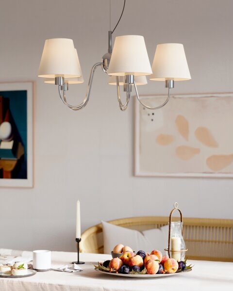 ByRydens 4202720-6510 - Lampadario a sospensione con cavo LYNF 5xE14/8W/230V cromo/bianco