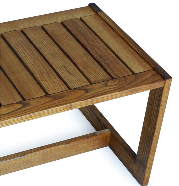 Tavolinetto basso PANCA multiuso in legno di frassino Dimensioni 42x82x40 cm -peso 6,5 kg
