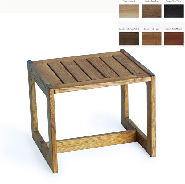 Tavolinetto basso multiuso in legno di frassino Dimensioni 42x49x40 cm -peso 4,5 kg