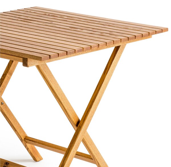 Tavolo pieghevole in legno di frassino tinto in varie colorazioni ZEUS 81x100xh74 cm -peso 13,5 kg legno di frassino tinto