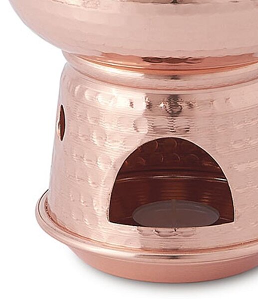 Tegamino per Salsa �14 x h17 cm -1,0 lt. realizzata in rame massiccio liscio bombato stagnato a mano
