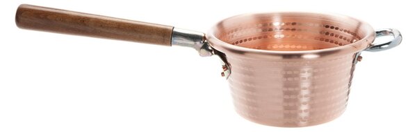 Paiolo per polenta � 20 cm realizzato in rame massiccio liscio. rame interno esterno Linea Traditional