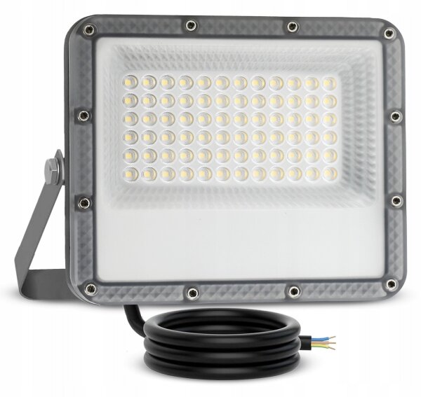 Proiettore LED per esterni, 50 W, 230 V, 4500 K, IP65, grigio