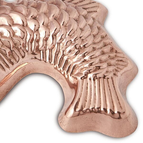 Stampo per dolci in rame martellato PESCE 23x15xh3 cm con gancio per appendere