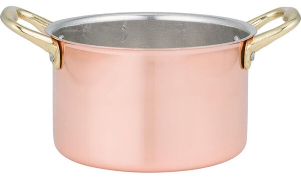 Casseruola Alta 2 manici MIGNON Gioie di Casa � 8xh5,5 cm realizzata in rame liscio stagnato a mano