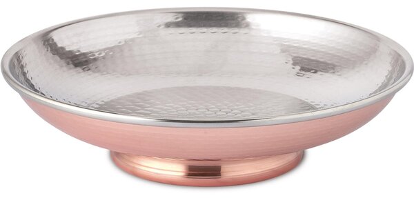 Portafrutti di mare e di Terra Insalatiera Ciotola in Rame Lucido �28xh7,5 cm stagnata all'interno prodotto artigianalmente In Italia