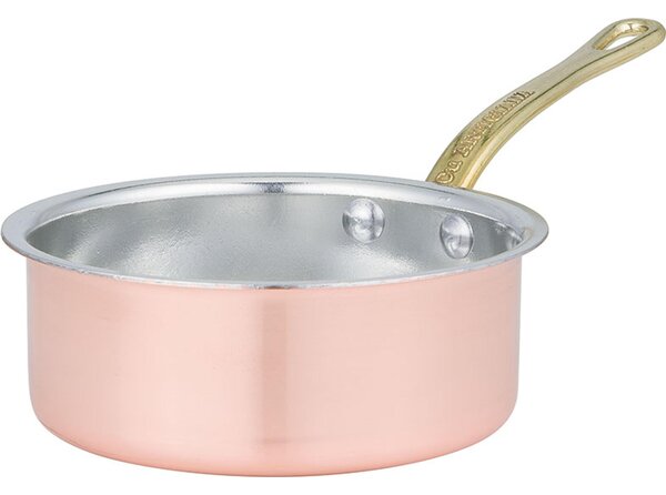 Casseruola Bassa 1 manico MIGNON Gioie di Casa � 12xh4,5 cm realizzata in rame liscio stagnato a mano