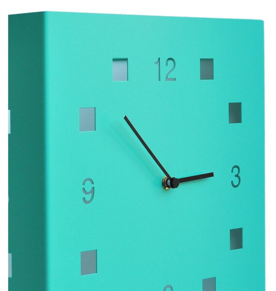 Orologio da parete in lamiera metallica forata BILOGICO Cassa in Lamiera Laccata Dimensioni 30x23x h 45 cm leggi l'ora da pi� angolazioni RAL 6027