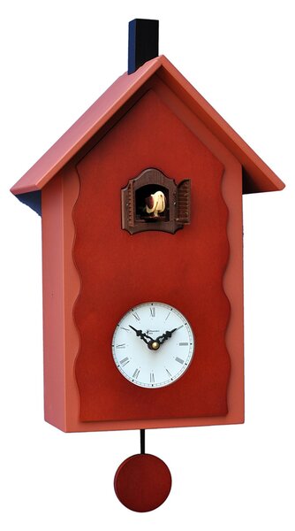 Orologio Pendolo con Cuc� Cuc� Lac 20x12xh40 cm con cassa laccata cotto