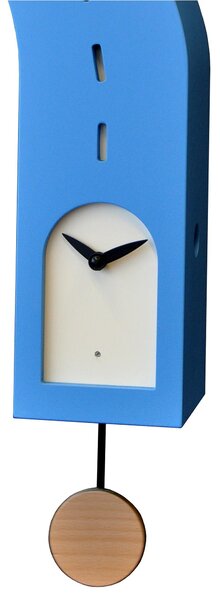 Orologio con Cuc� a pendolo Stortolo 15x10xh57 cm cassa Laccata, cono in faggio massello tornito