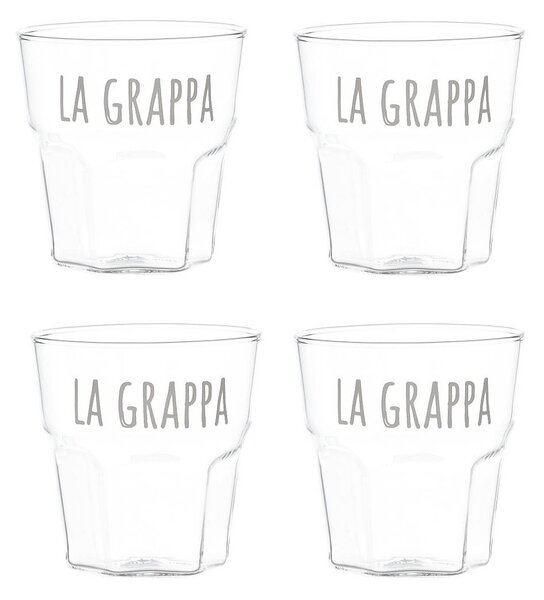 Simple Day Set di 4 Bicchierini in vetro La Grappa