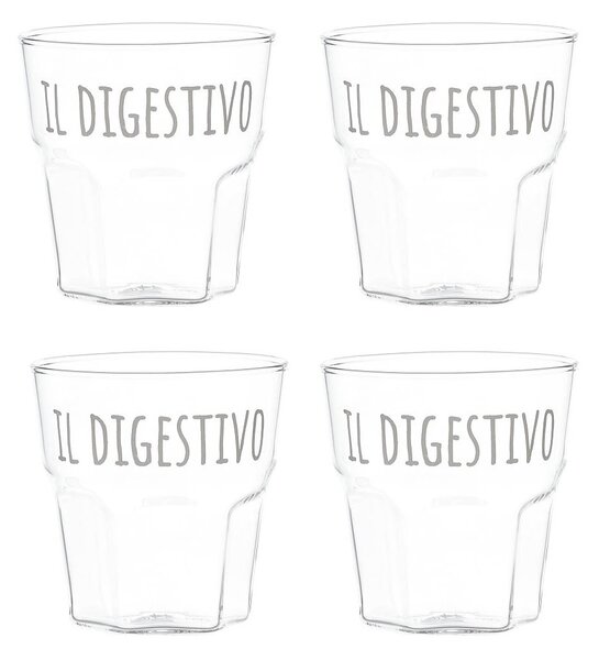 Simple Day Set di 4 Bicchierini in vetro Il Digestivo