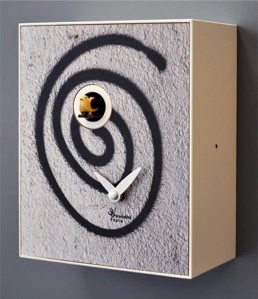 Orologio da Parete Cuc�, Graffiti 16,5x10xh20 cm cassa in MDF laccato colore bianco
