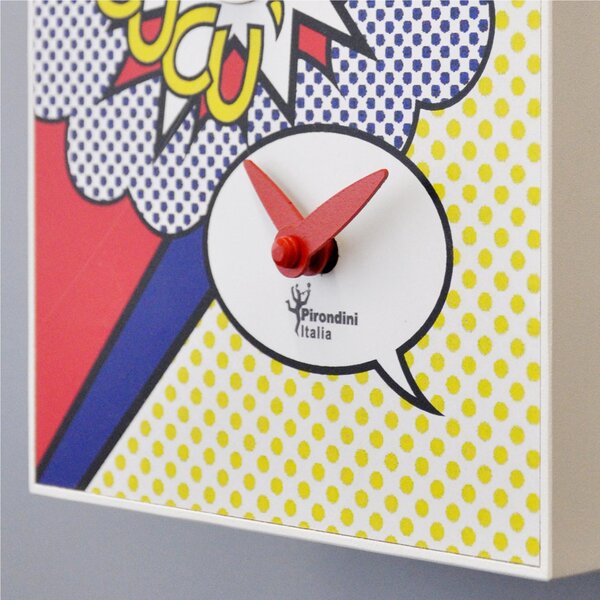 Orologio da Parete, D'Apres Roy Lichtenstein 16,5x10xh20 cm cassa in MDF laccato colore bianco