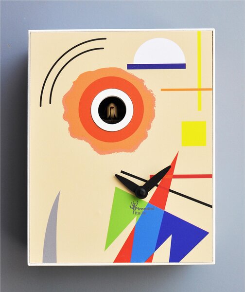 Orologio da Parete, D'Apres Kandinsky 16,5x10xh20 cm cassa in MDF laccato colore multicolor
