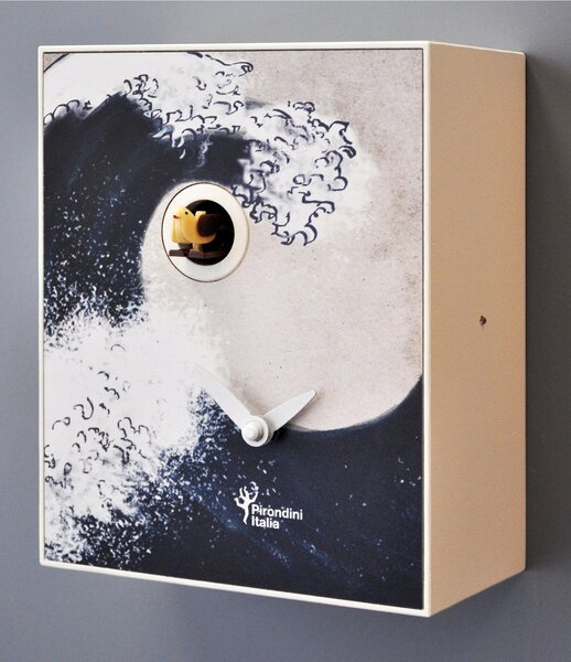 Orologio da Parete Cuc� ,Hokusai 16,5x10xh20 cm cassa in MDF design Domenico Cimino