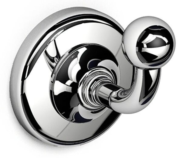 Appendino in ottone cromato BRITISH 6.0x6.5Xh7 cm Stile Inglese Classico primo Novecento acciaio inox lucido