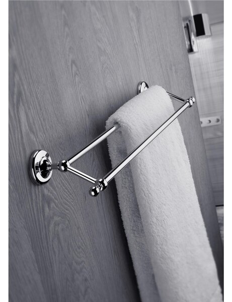 Portarotolo di carta igienica Con coperchio British inox 16x13xh6,00 cm Stile Inglese Classico primo Novecento finitura inox lucido