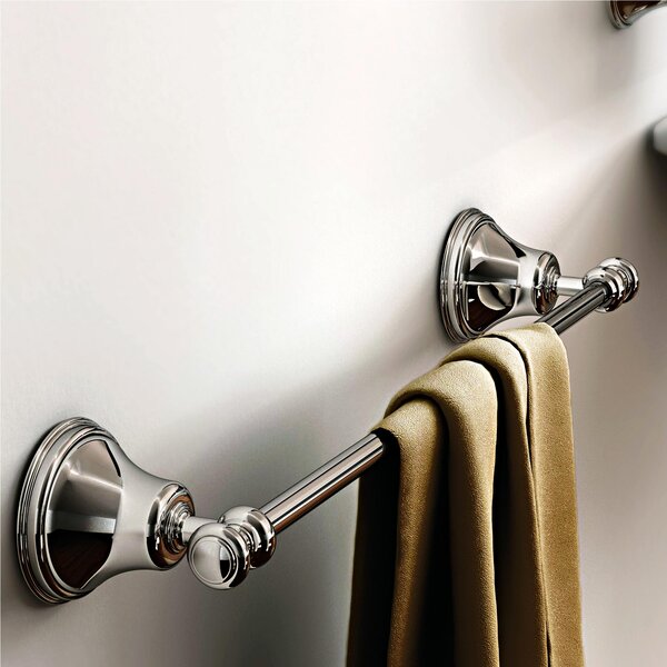 Porta Salviette CM 30 LIBERTY Dimensioni reali 32,5x9xh 7 cm anima in ottone Finitura inox lucido fissaggi a viti made in italy