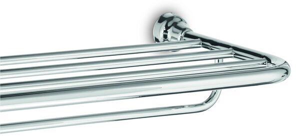 Ripiano Porta salviette per bagno, doccia 65,50x28,50xh11,40 cm finitura Inox Lucido Completo di Stop di Fissaggio