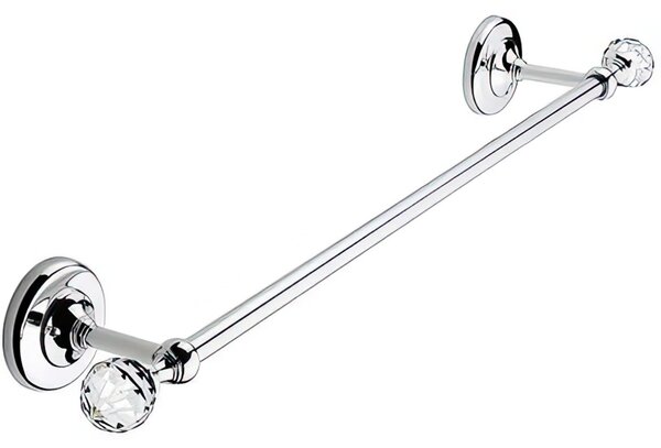 Porta Salviette CM.30 Linea MADRAS ORIENTE Cromo e Swarovski finitura cormo lucido , Made In Italy
