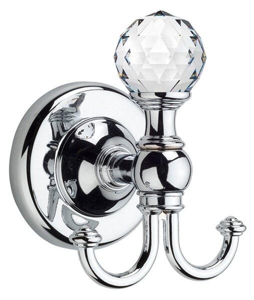 Appendino da bagno Linea MADRAS ORIENTE 7x6,5xh9 cm cm Cromo e Swarovski