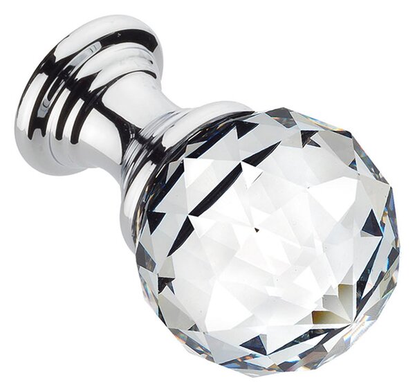 Portarotolo di carta igienica MADRAS ORIENTE 21,5x9xh6,5 cm Cromo e Swarovski finitura cromo lucido , Made In Italy